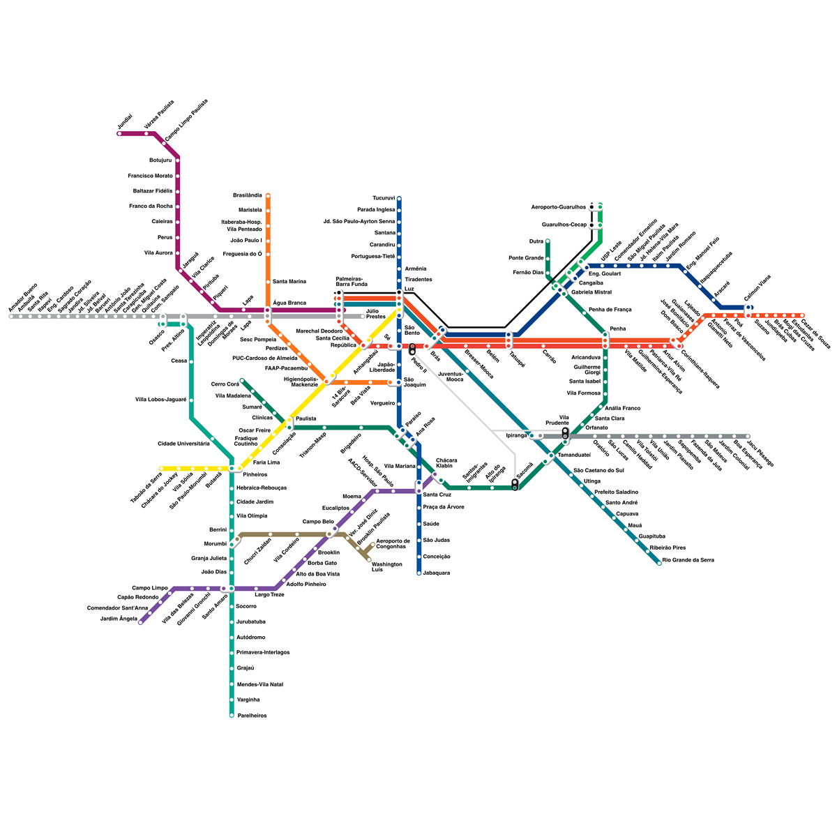 Cartograma Metrô SP
